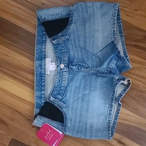 Maternity jean shorts